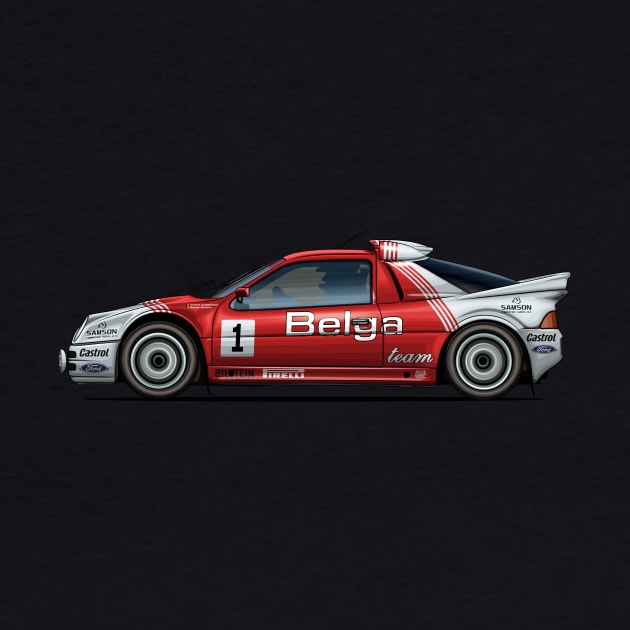 Ford RS200 Group B - Artwork by Mario Ramos Rally Art